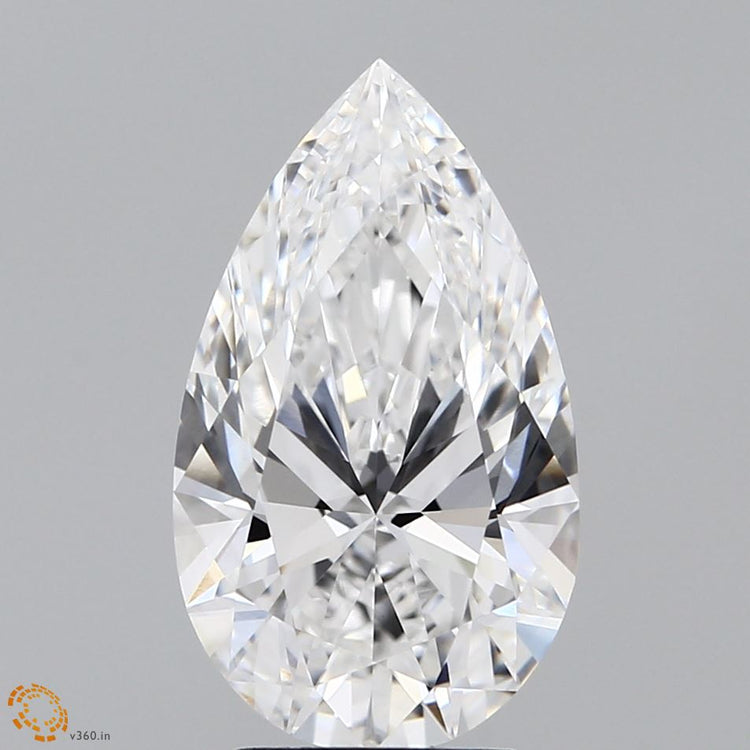 3.06 Carat E VVS2 Pear Cut Diamond - - IGI Certified 625441893