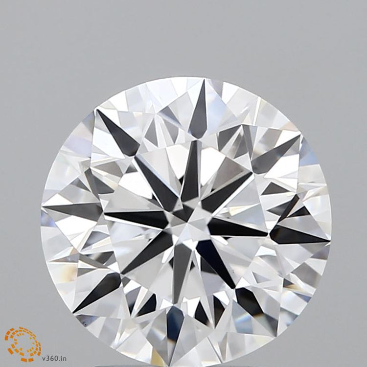 3.44 Carat F VS1 Round Cut Diamond - ID - IGI Certified 625496135